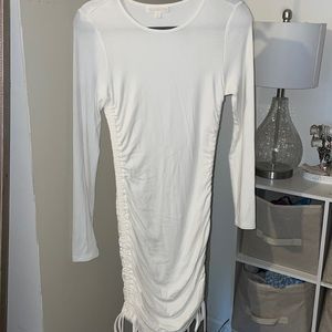 White long sleeve bodycon